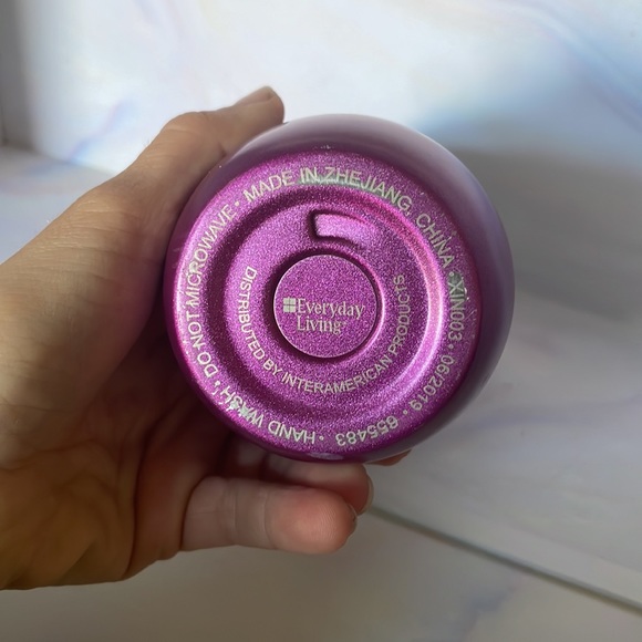 Drunko bunco mug twisting sealing lid fuchsia pink purple Togo cup - Picture 6 of 6